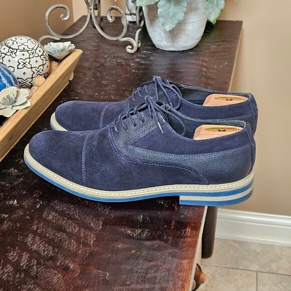 Joseph Abboud Men's Blue Suede Shoes, Sz 13 - Picture 3 of 16